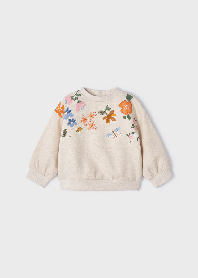BABY GIRL EMBROIDERED FLOWERS SWEATSHIRT – Mary Madison Boutique