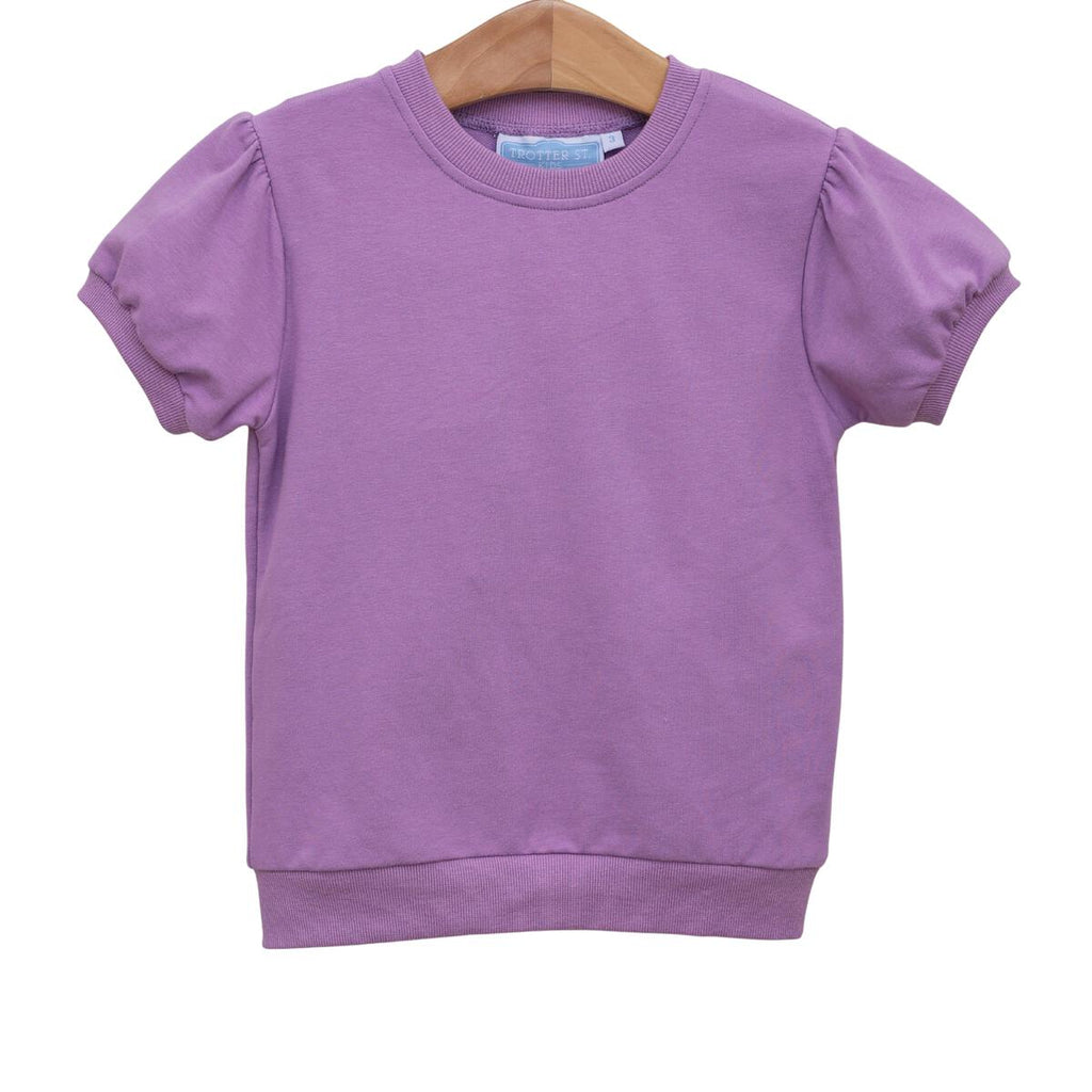 GIRLS SS LANDRY PUFF SLEEVE TOP (LAVENDER)