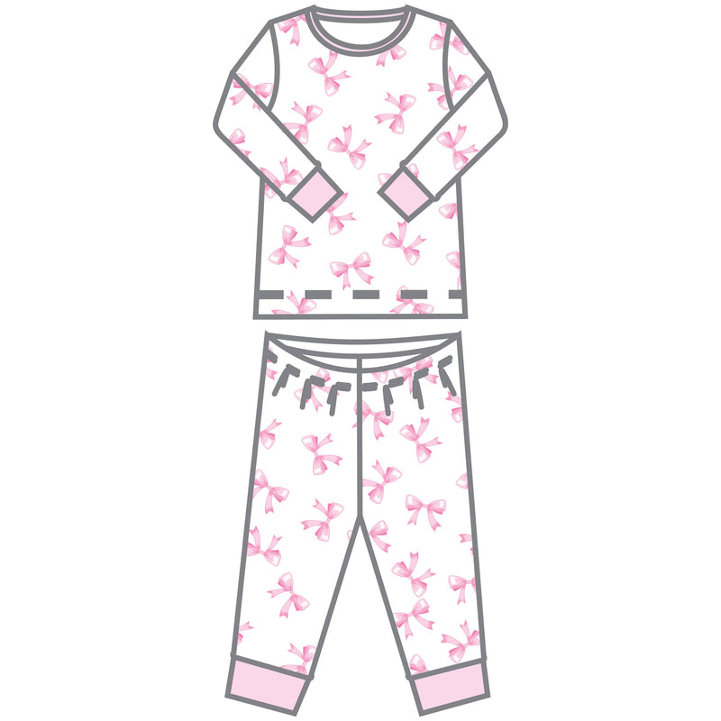 BABY BOWS LONG PAJAMAS