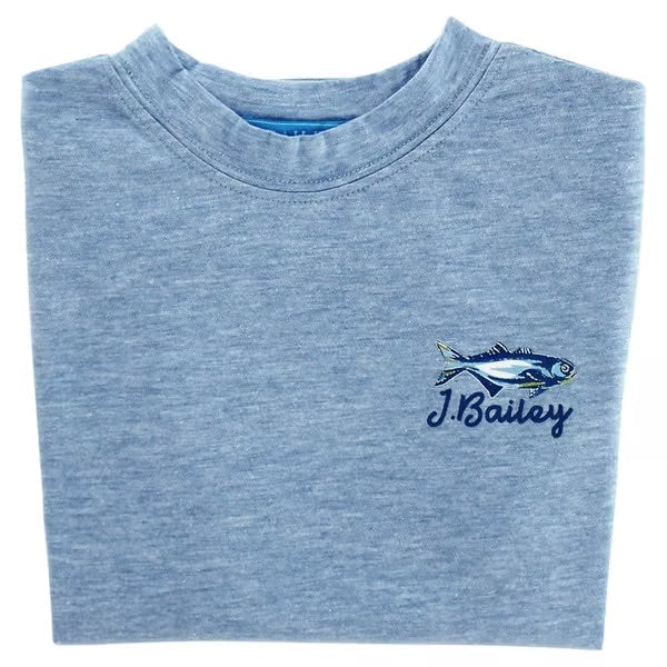 FISH ON H. BLUE LOGO TEE