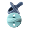 ROBIN'S EGG BLUE + NAVY CABLES SWEETIE SOOTHER PACIFIER SET (2-PACK)