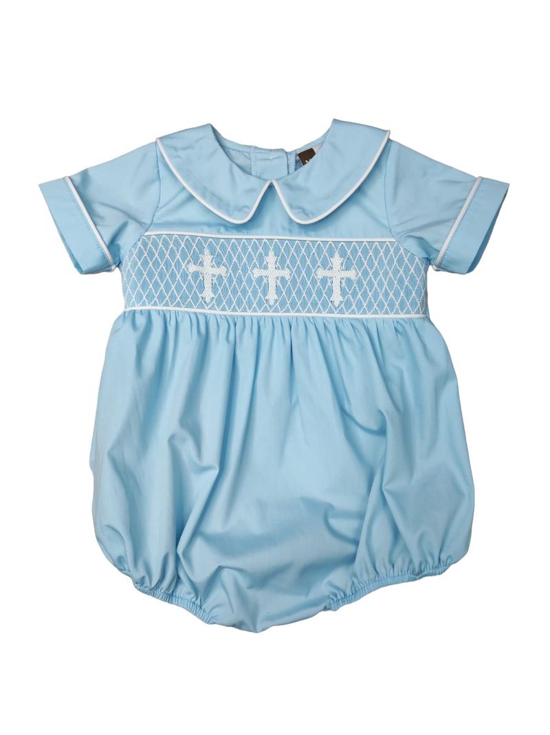 FAITH BOYS SMOCKED BUBBLE