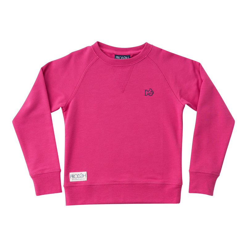 GIRLS CREW CONTROL SWEATSHIRT - RASPBERRY ROSE