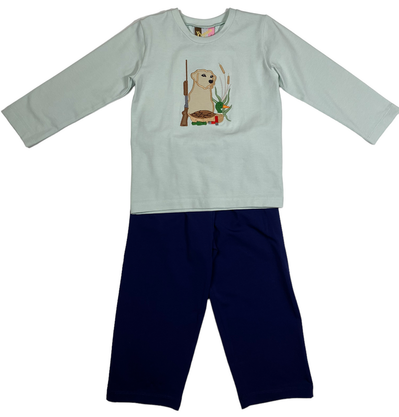 DUCK HUNTING APPLIQUE BOYS PANT SET