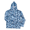 BOYS PRO PERFORMANCE HOODIE T-SHIRT - BLUE CAMO