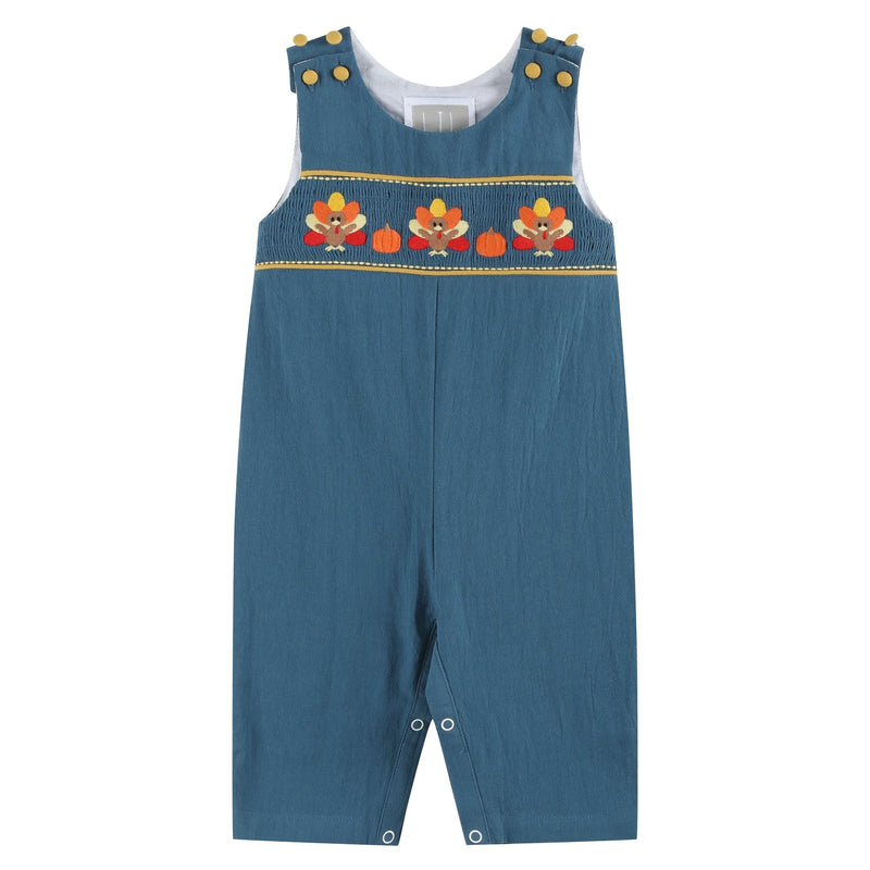 BLUE TURKEY SMOCKED LONGALL