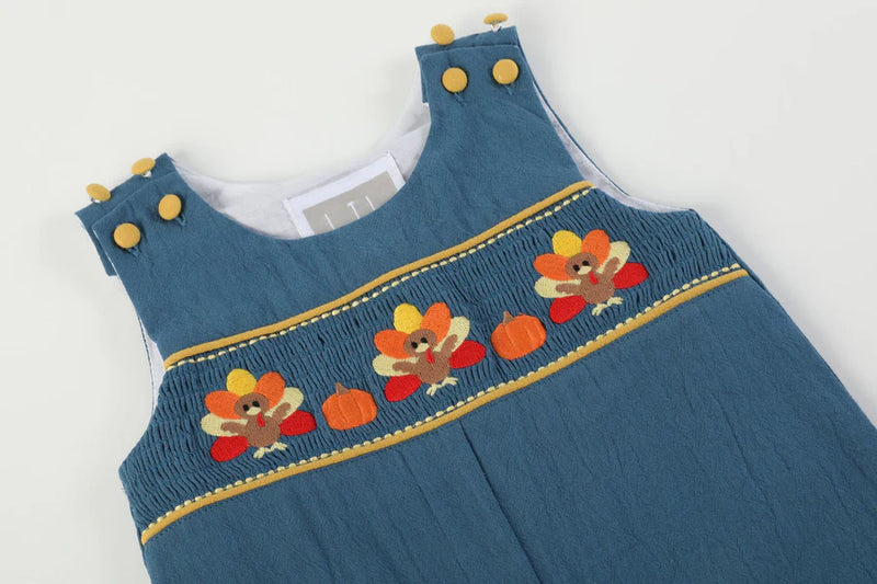 BLUE TURKEY SMOCKED LONGALL