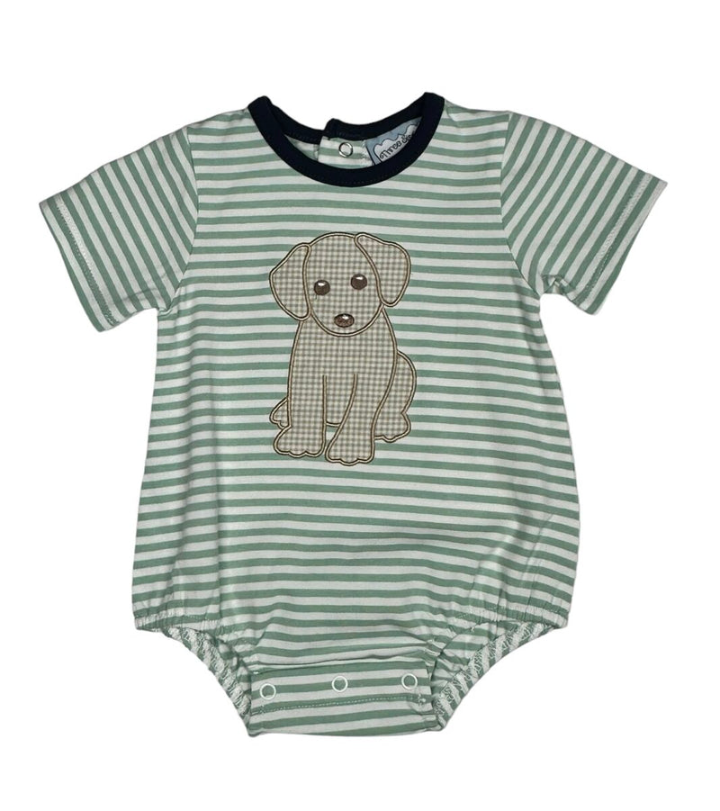 PUPPY APPLIQUE BOYS BUBBLE