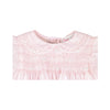 SMOCKED LACE DRESS WITH MATCHING BONNET AND BLOOMERS - PINK