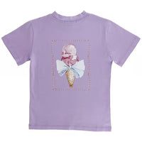 GIRLS ICE CREAM ON LILAC LOGO TEE