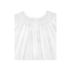 SMOCKED HEIRLOOM DAYGOWN WITH VOILE INSERT AND MATCHING BONNET - WHITE