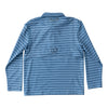 BOYS PRO PERFORMANCE LONG SLEEVE POLO  - BLUE FIN/POWDER BLUE STRIPE