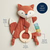 FOX BITZY CRINKLE SENSORY TOWY WITH TEETHER