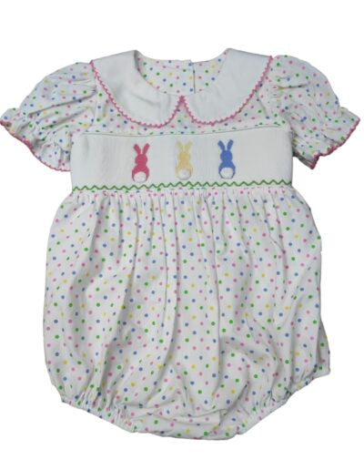 BUNNY HOP SMOCKED BUBBLE WITH TIE