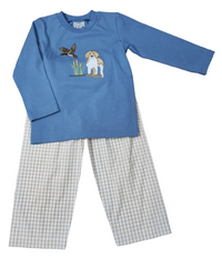 DUCK HUNTING BOYS APPLIQUE PANT SET