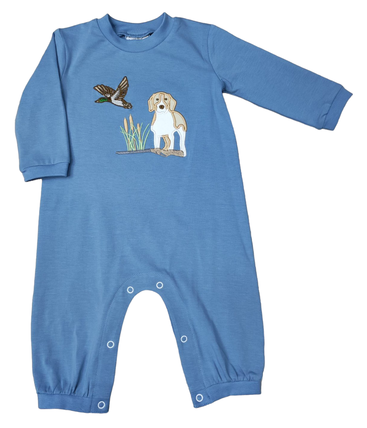 DUCK HUNTING APPLIQUE BOYS ROMPER