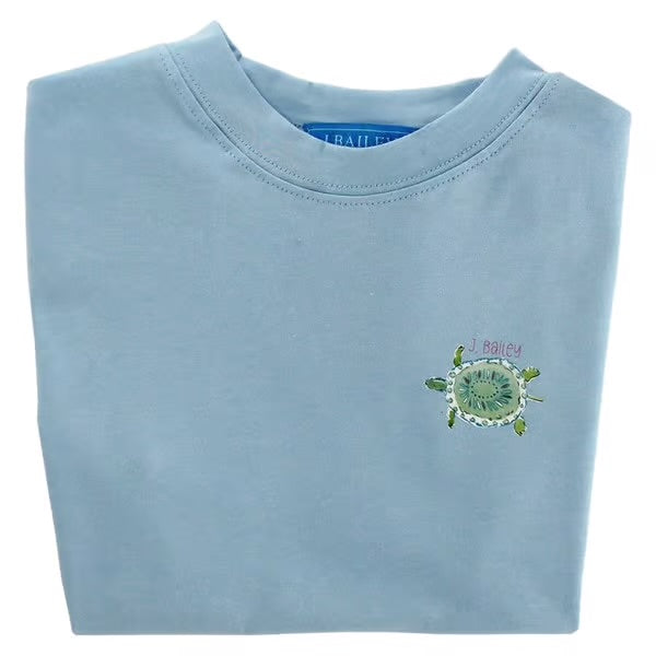 GIRLS TURTLES ON BAYBERR LOGO TEE