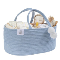 ROPE DIAPER CADDY - MISTY BLUE