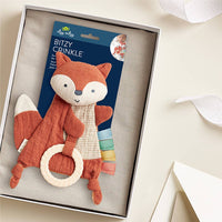 FOX BITZY CRINKLE SENSORY TOWY WITH TEETHER