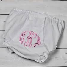 EYELET DOUBLE SEAT MONOGRAMMABLE DIAPER COVER