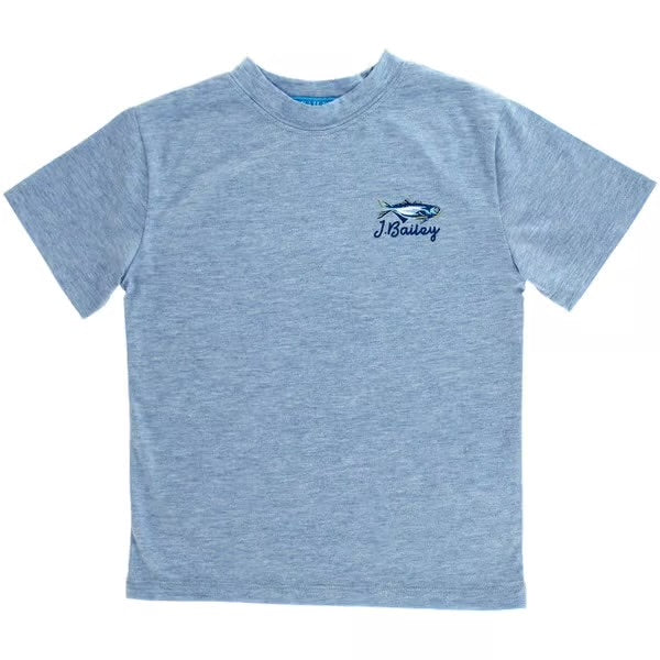 FISH ON H. BLUE LOGO TEE