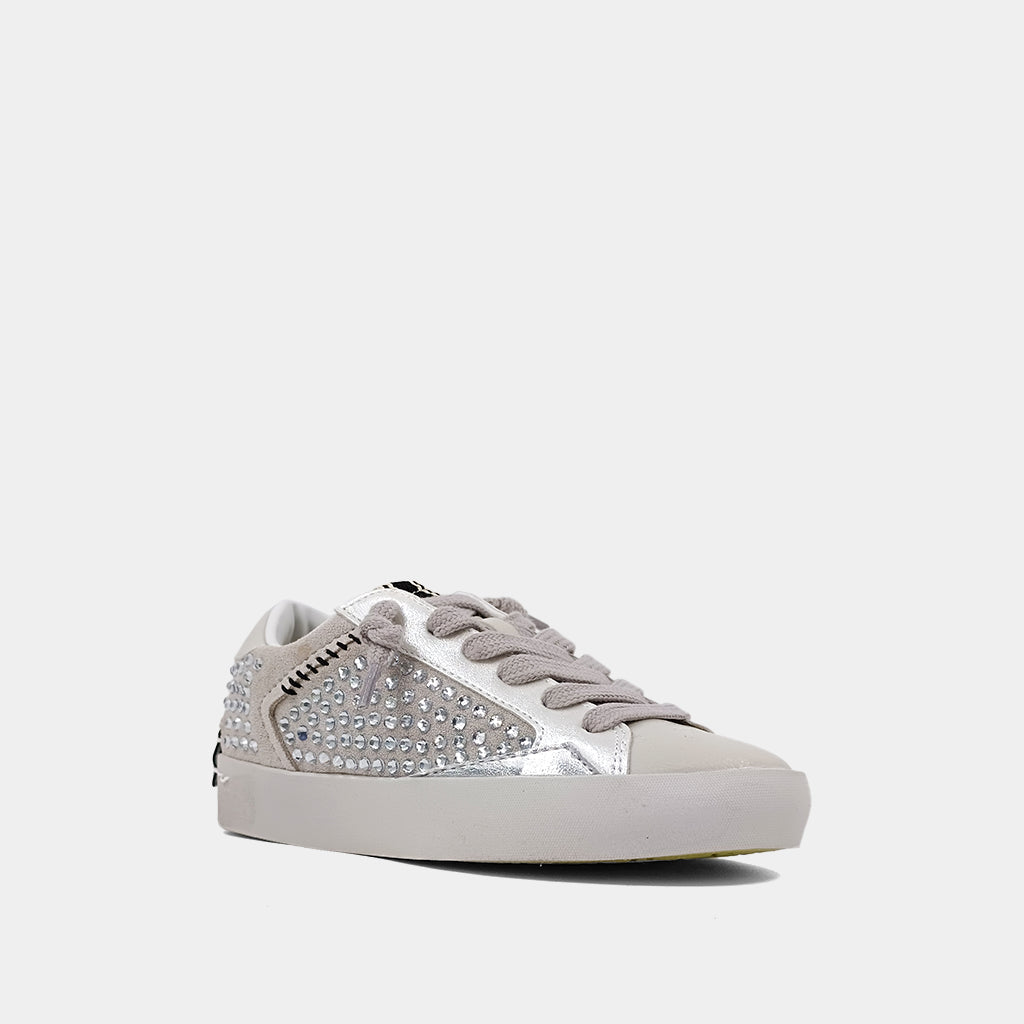 RUBY LIGHT GREY STUDDED  KIDS SNEAKER