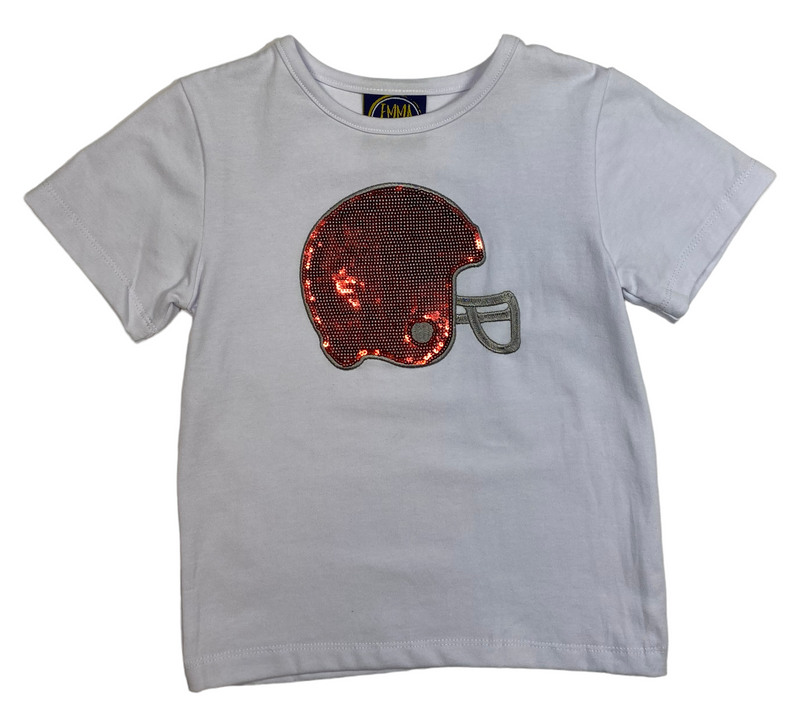 RED HELMET SEQUIN TEE