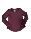 TWEEN SOLID LONG SLEEVE YOGA TOP (MULTIPLE COLORS)