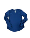 TWEEN SOLID LONG SLEEVE YOGA TOP (MULTIPLE COLORS)