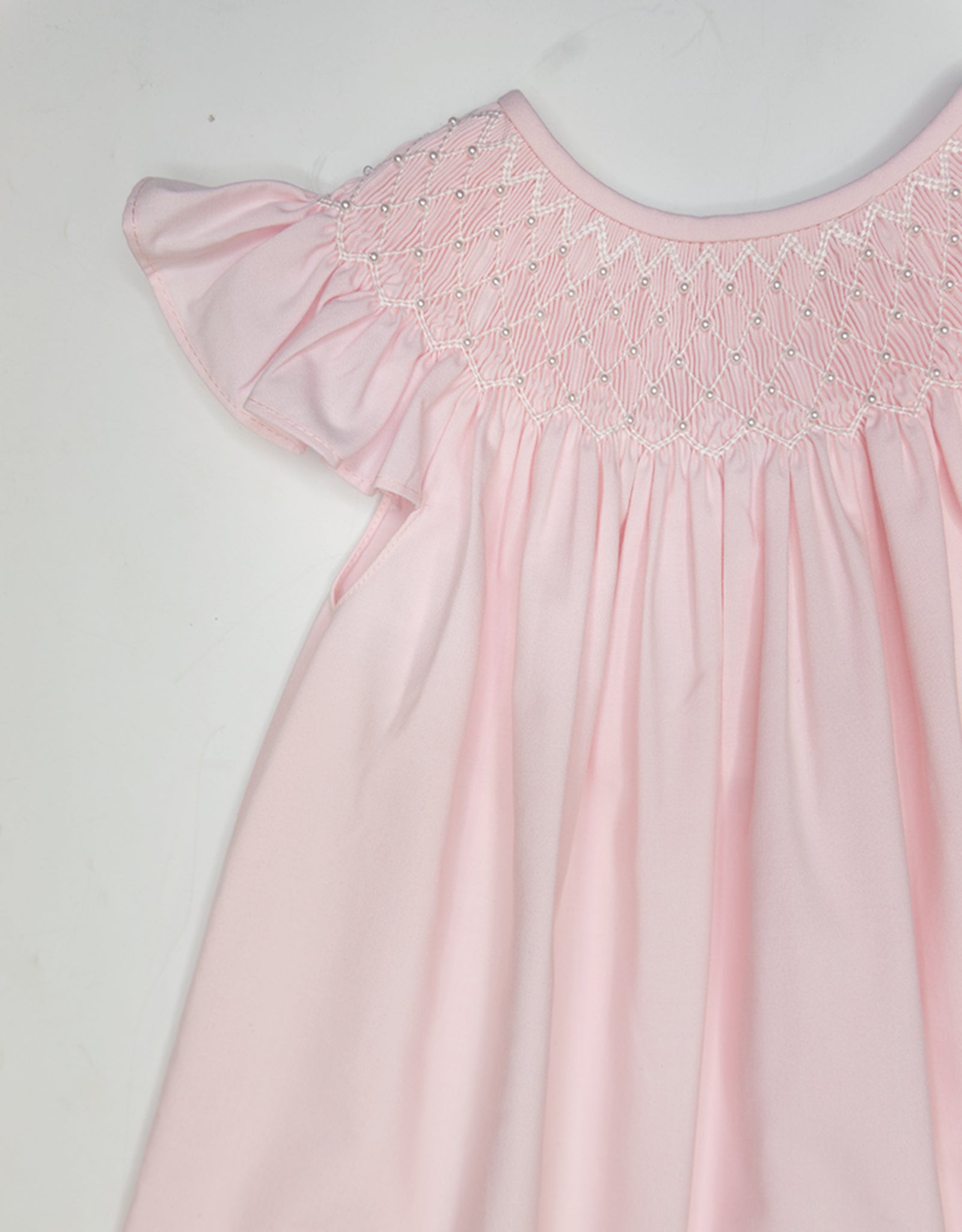 CATHERINE PEARL PINK SMOCKED DRESS