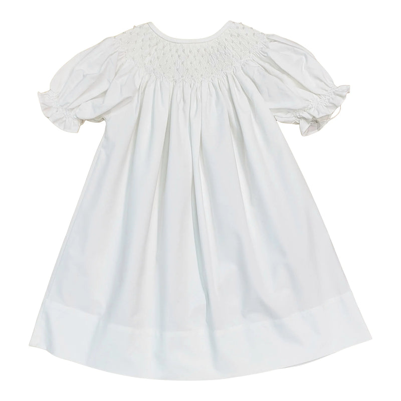 CATHERINE WHITE PINK SMOCKED DRESS