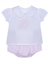 PINK BAILEY GIRL DIAPER SET - TEDDY BEAR