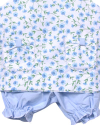 GLORY BLUE FLORAL PRINT BLOOMER SET