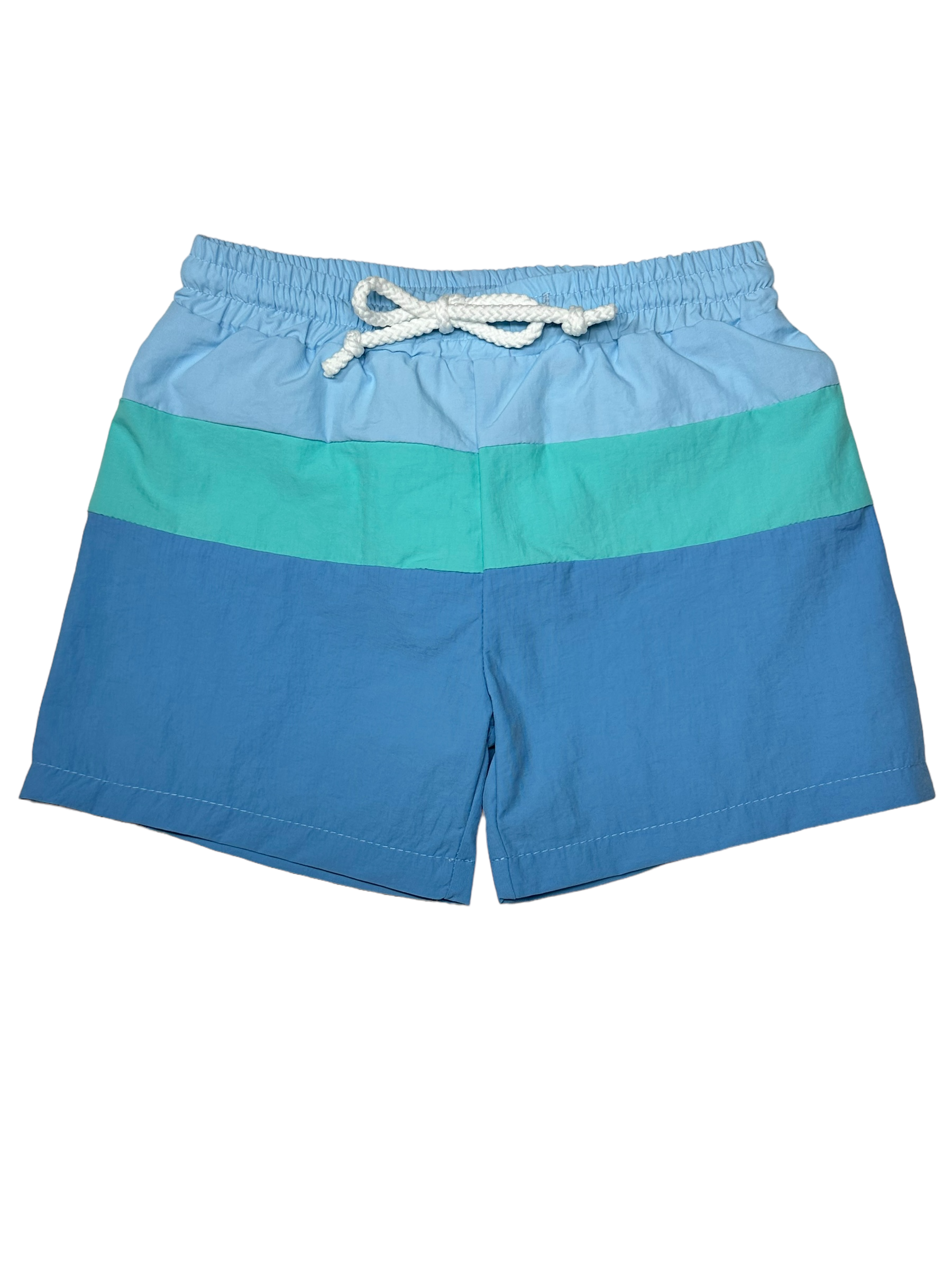 SWIM TRUNKS - BLUE & MINT