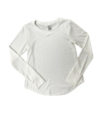 TWEEN SOLID RIBBED LONG SLEEVE YOGA TOP (MULTIPLE COLORS)