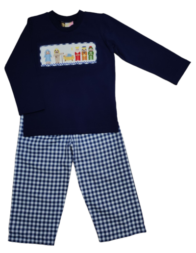 NATIVITY SMOCKED BOYS PANT SET