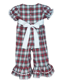 RED PLAID GABBY ROMPER