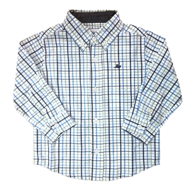 LS DRESS SHIRT (NAVY/BLUE/GREEN)