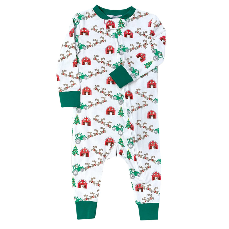 CHRISTMAS AT THE FARM UNISEX ZIPPER ONE PIECE