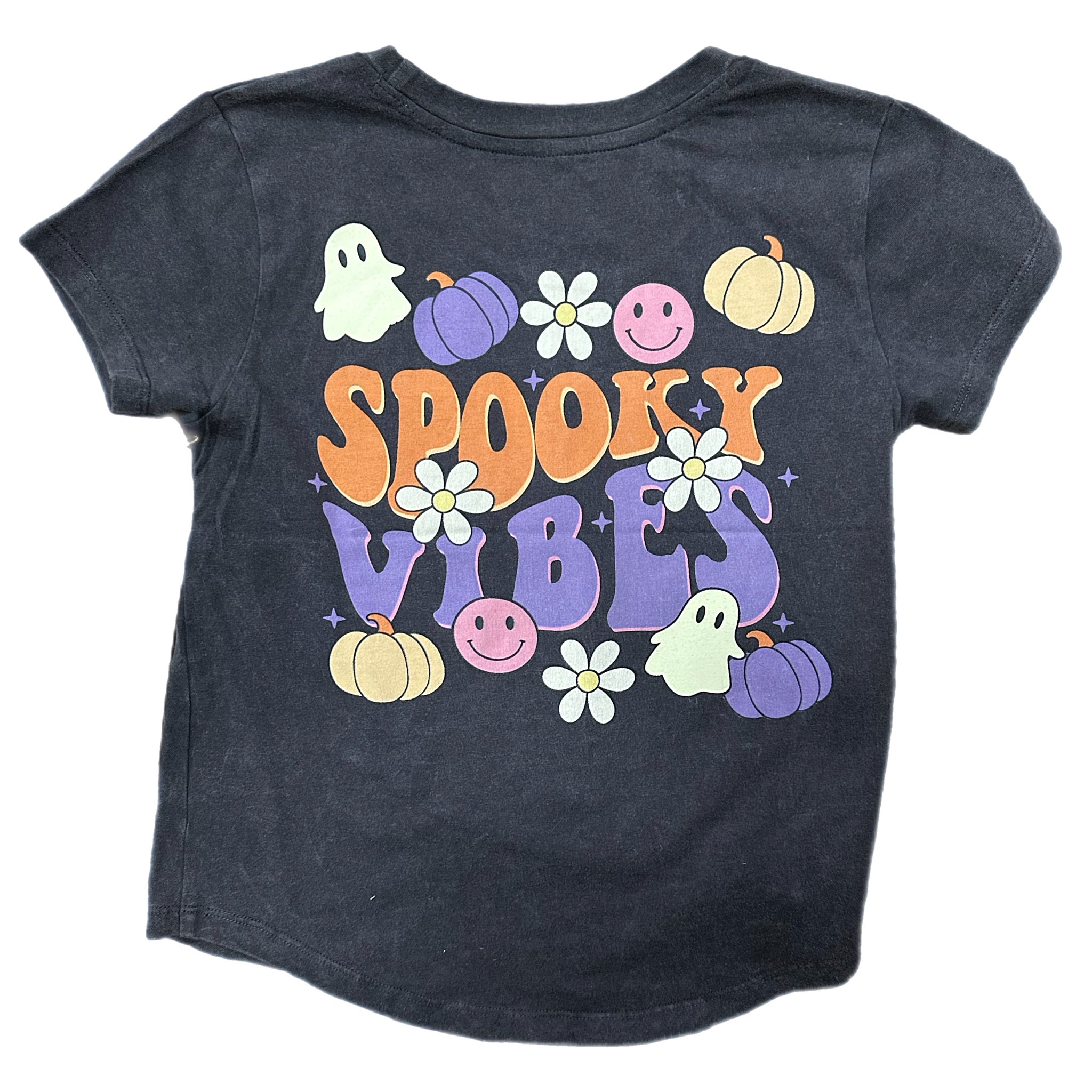 SPOOKY VIBES GLOW IN THE DARK SIDE TIE POCKET TEE