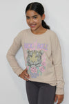 ROCK AND ROLL TIGER RHINESTONE GRAPHIC SWEATSHIRT