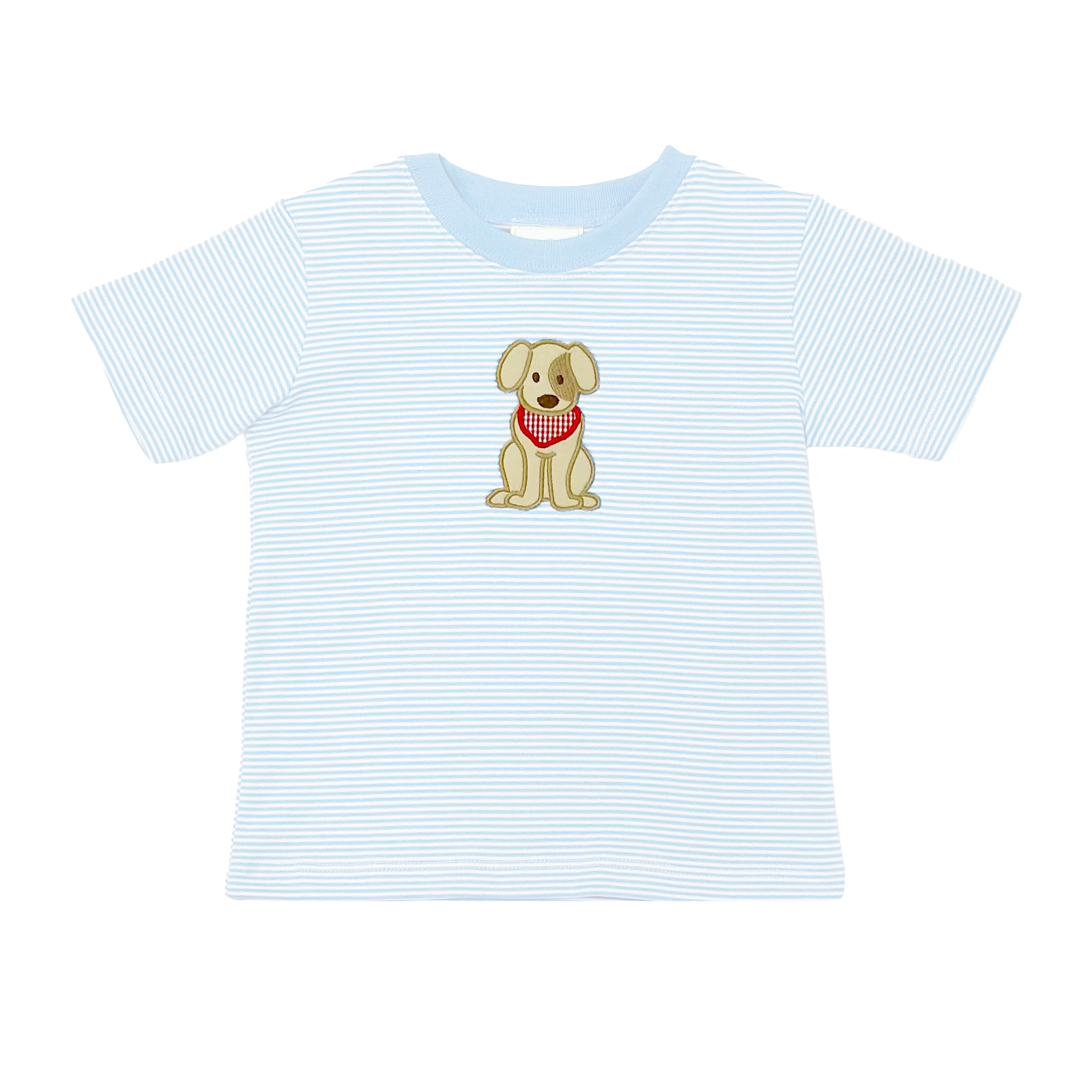 LABRADOR HARRY'S PLAY TEE LIGHT BLUE BITTY STRIPE KNIT