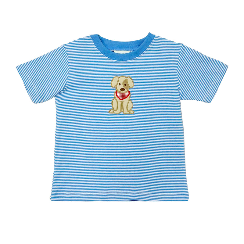 LABRADOR HARRY'S PLAY TEE PERIWINKLE BITTY STRIPE KNIT