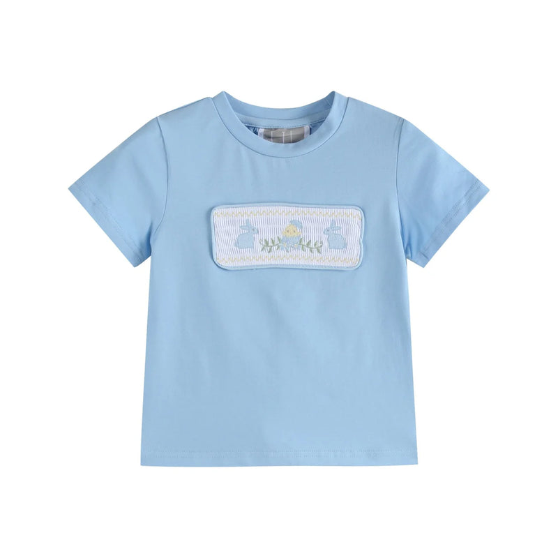 LIGHT BLUE EASTER SMOCKED SHORT SET