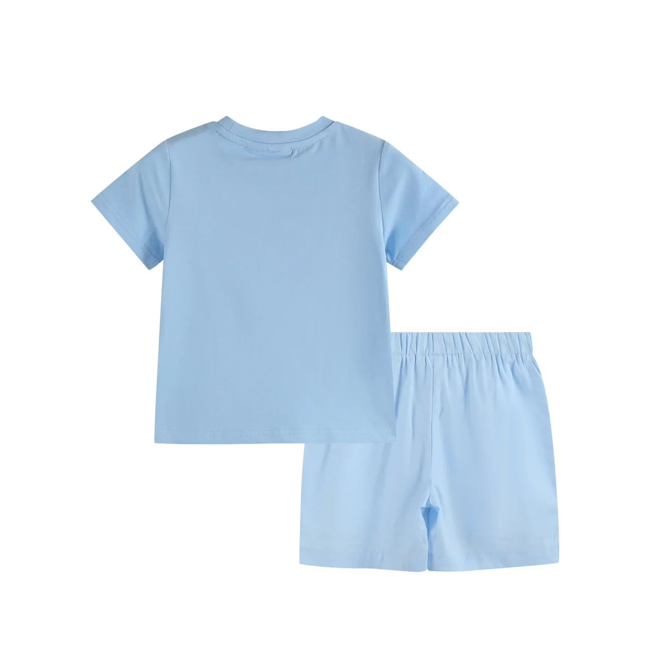 LIGHT BLUE EASTER SMOCKED SHORT SET