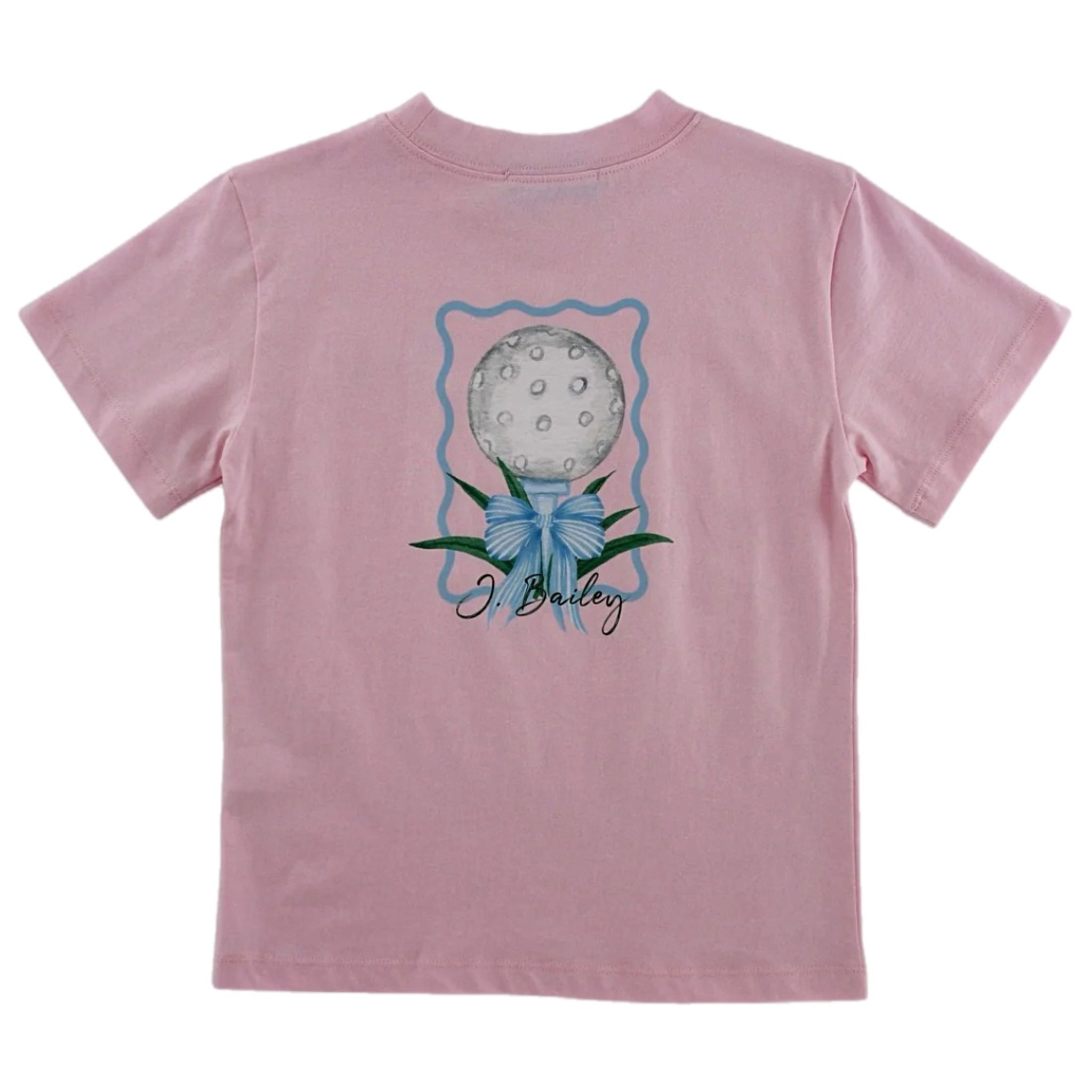 GIRLS GOLF ON PINK LOGO TEE