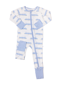 TRAIN ZIP SLEEP ROMPER