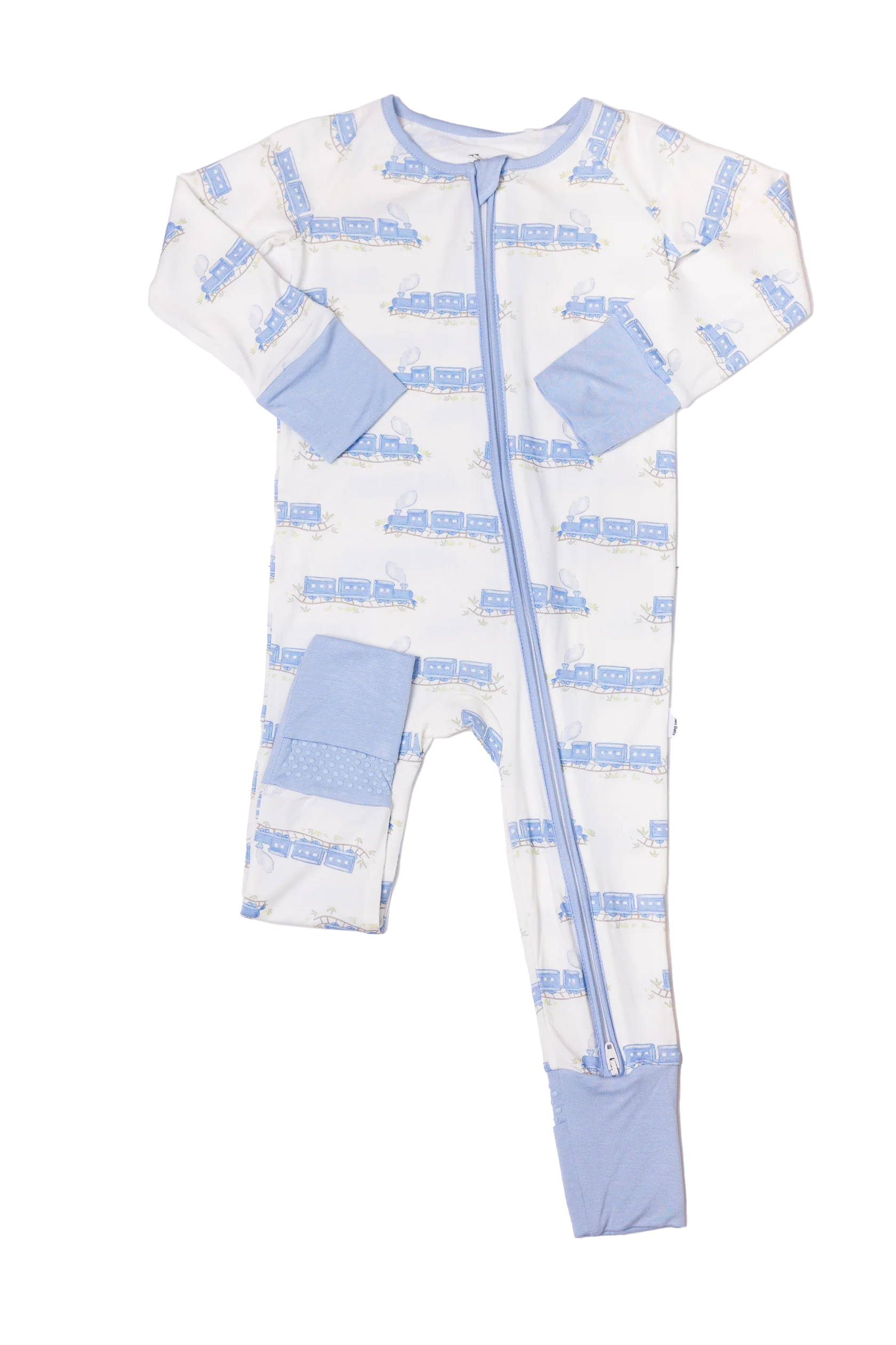 TRAIN ZIP SLEEP ROMPER