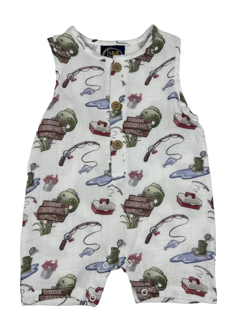 GONE FISHING BOYS SHORTALL