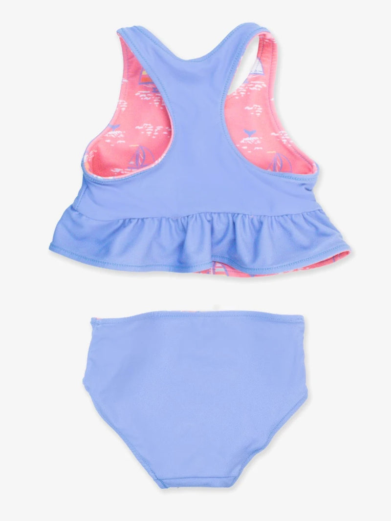 REVERSIBLE PEPLUM TANKINI - PINK SEAS THE DAY